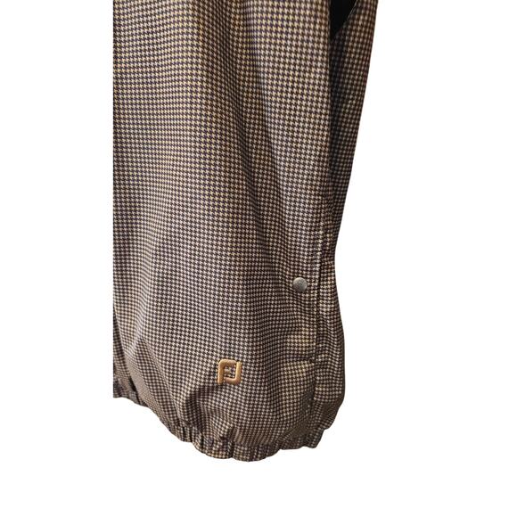 Footjoy Dryjoys Brown Houndstooth Vest Large L Windproof golf water resistant - Picture 2 of 7